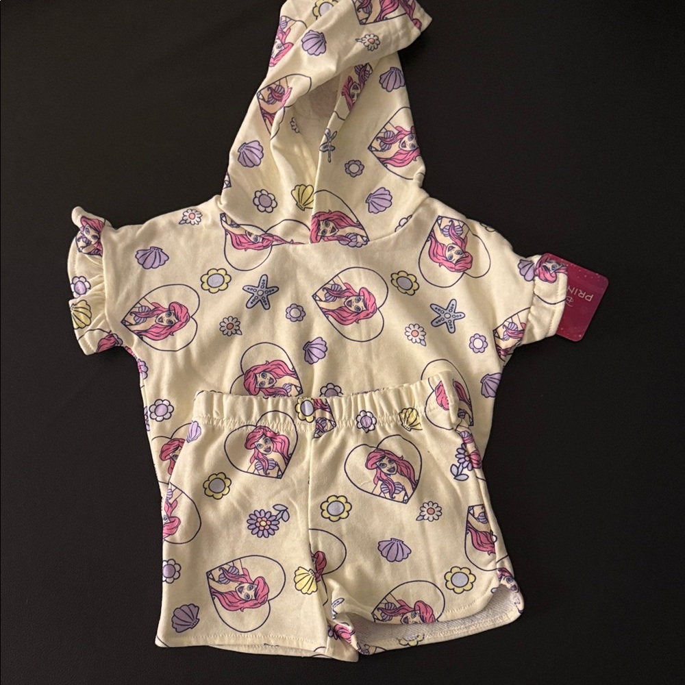 Disney Princess Ariel Pajama Toddler Set Size 3T New with Tags